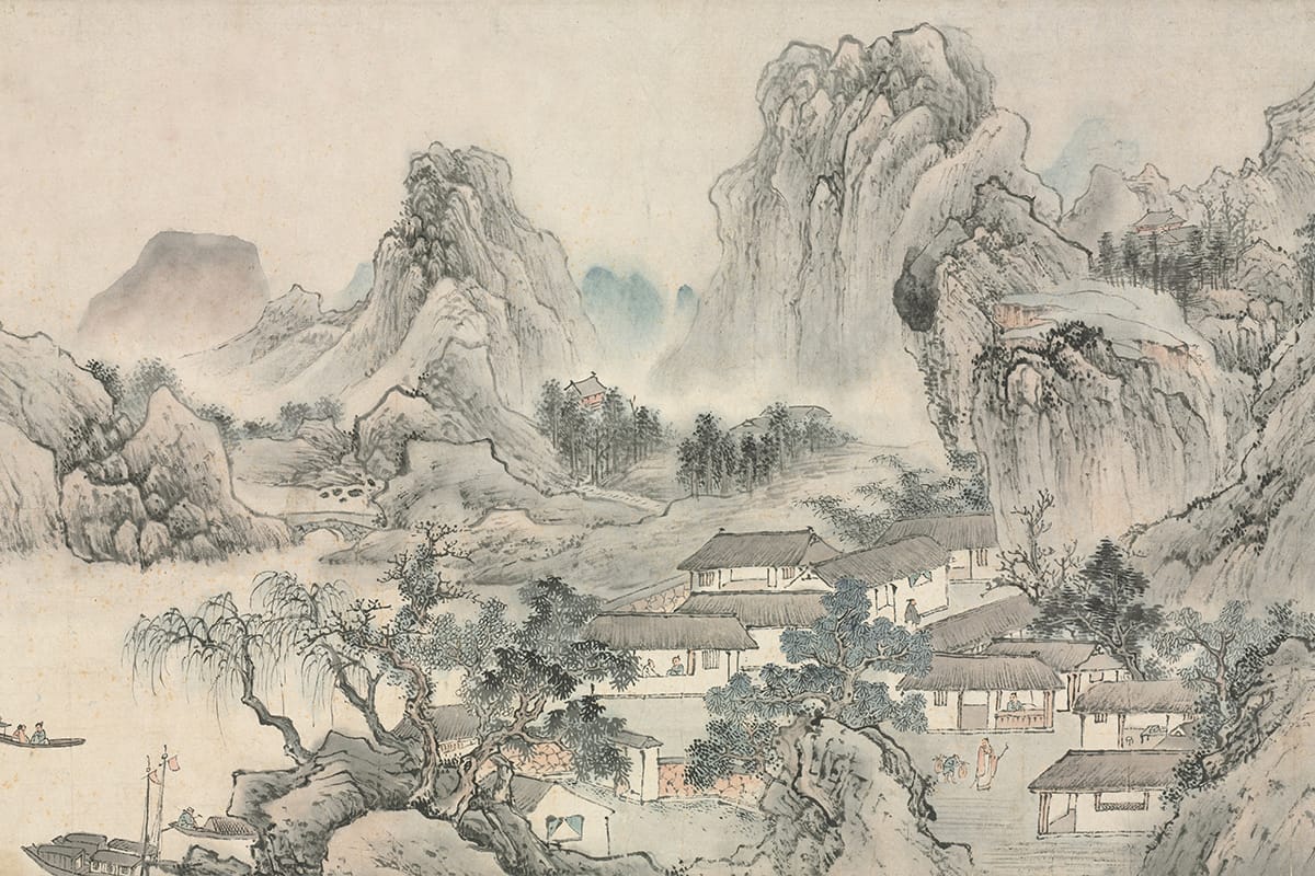 青花瓷板画