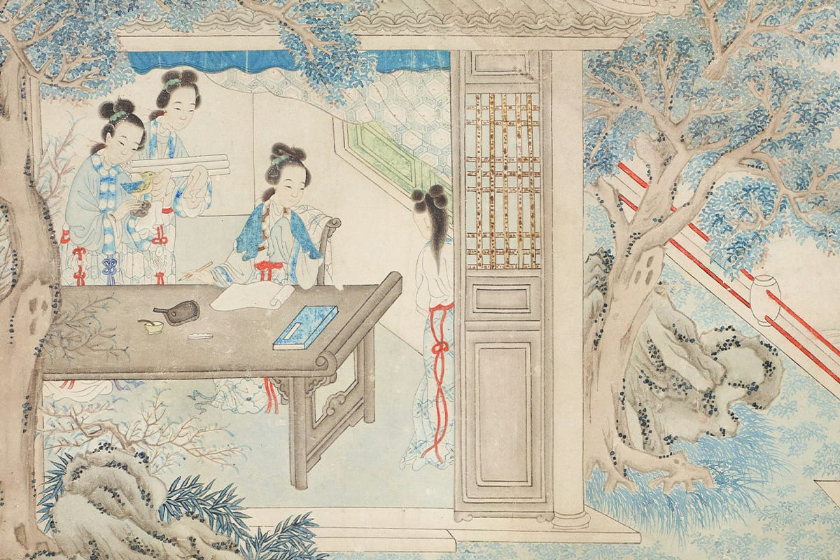 青花瓷板画