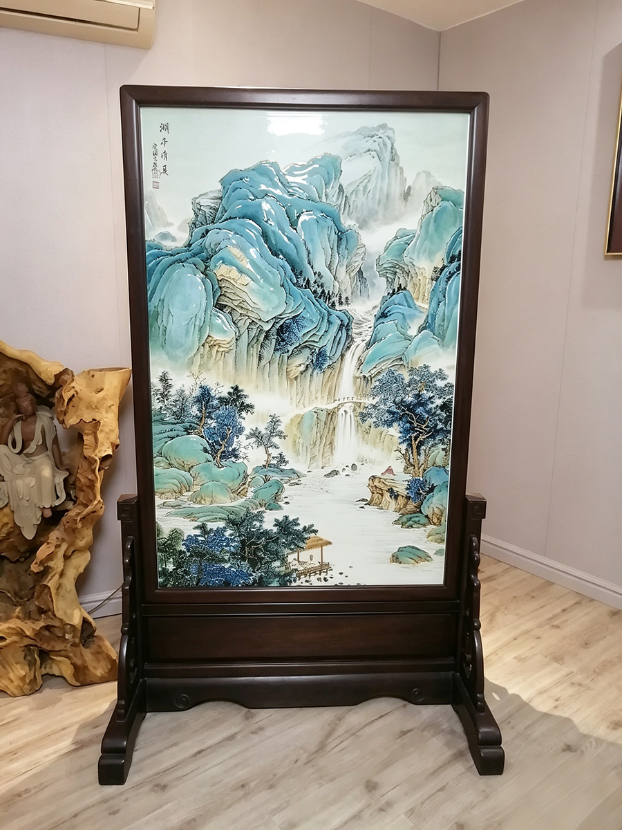 山水瓷板画